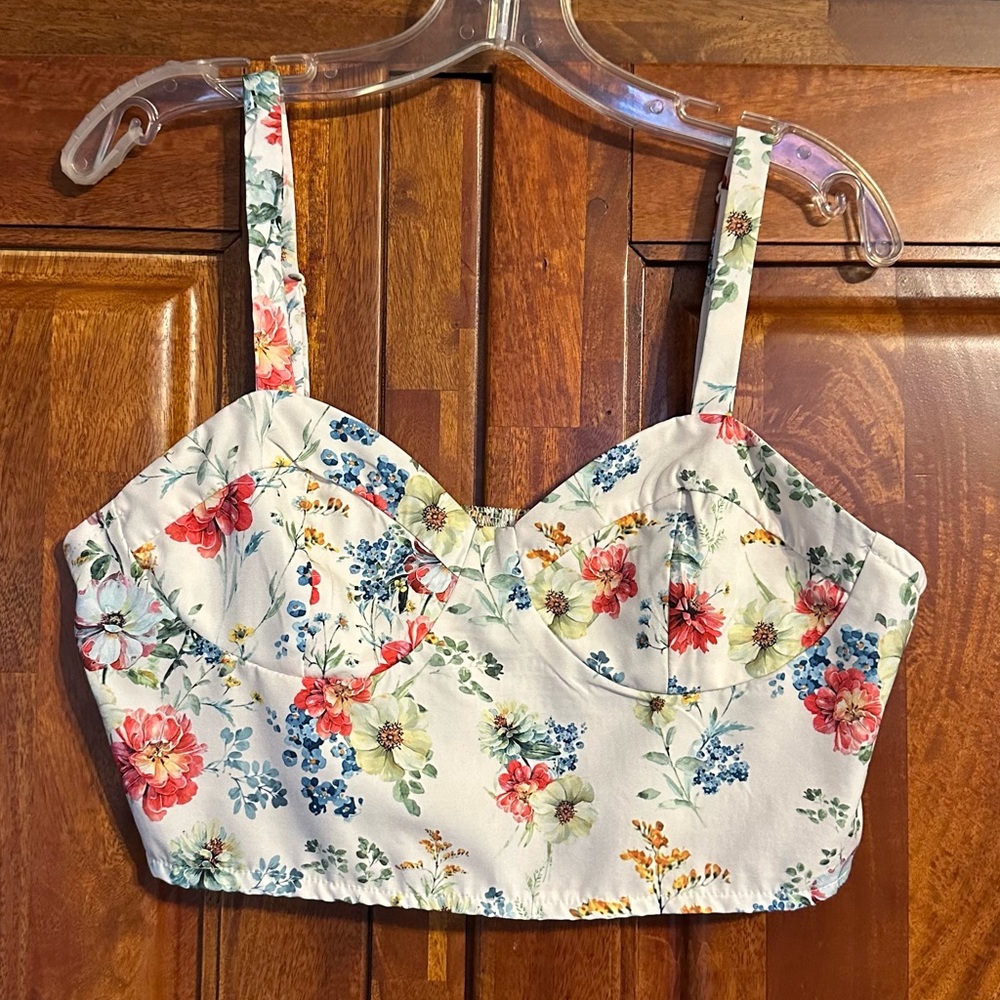 Boutique Floral Print Women's Bralette Top